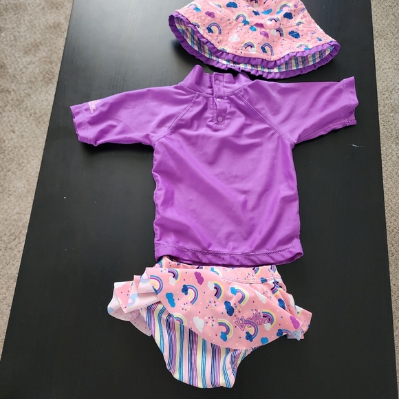 UV Skinz UPF 50+ bathing suit set sz 12-18mo - Picture 3 of 7